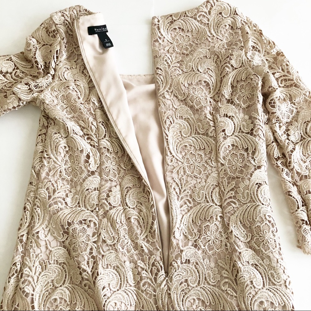 White House Black Market Lace Cocktail Dress Sz 0 - Picture 6 of 10
